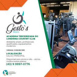 Gesto’s Fitness – Academia terceirizada do Londrina Country Club